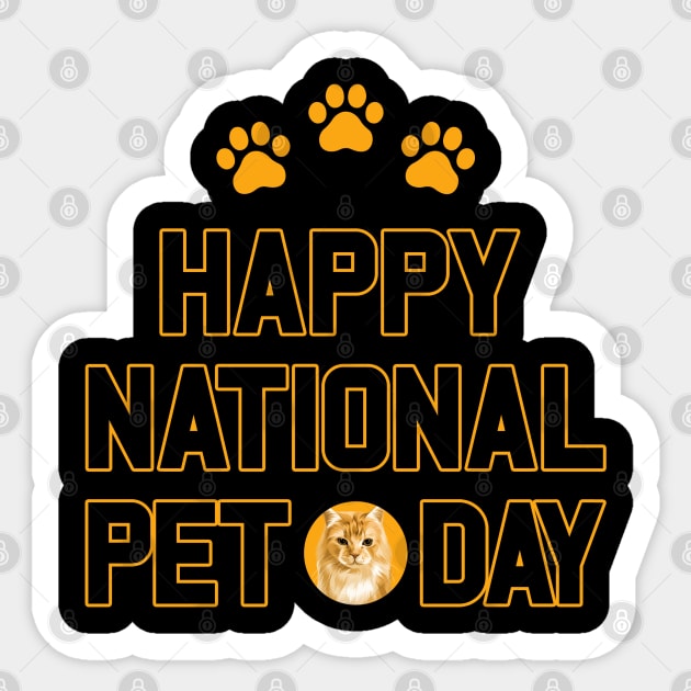 Happy National Pet Day Sticker by Den Vector